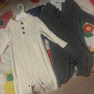 Baby Gap Cable Knit & Sherpa Collar Onesie Duo - 12-18 mo
